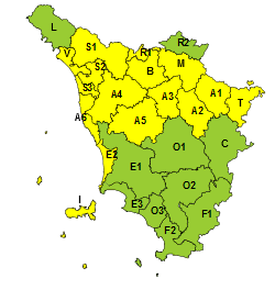 Allerta meteo gialla per mercoledì 28 settembre