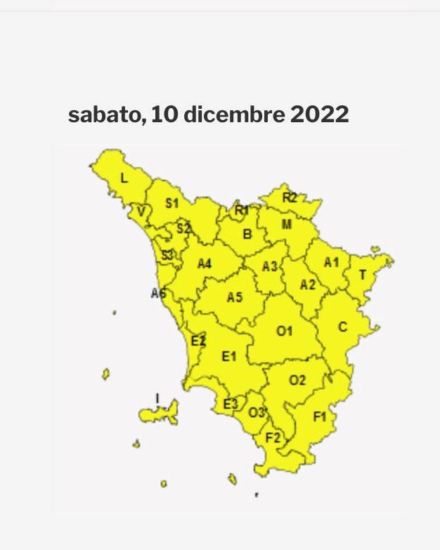 Allerta meteo gialla: prestate massima attenzione