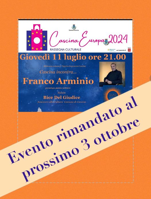 Spostato evento dedicato al Poeta , Paesologo e Scrittore  Franco Arminio 