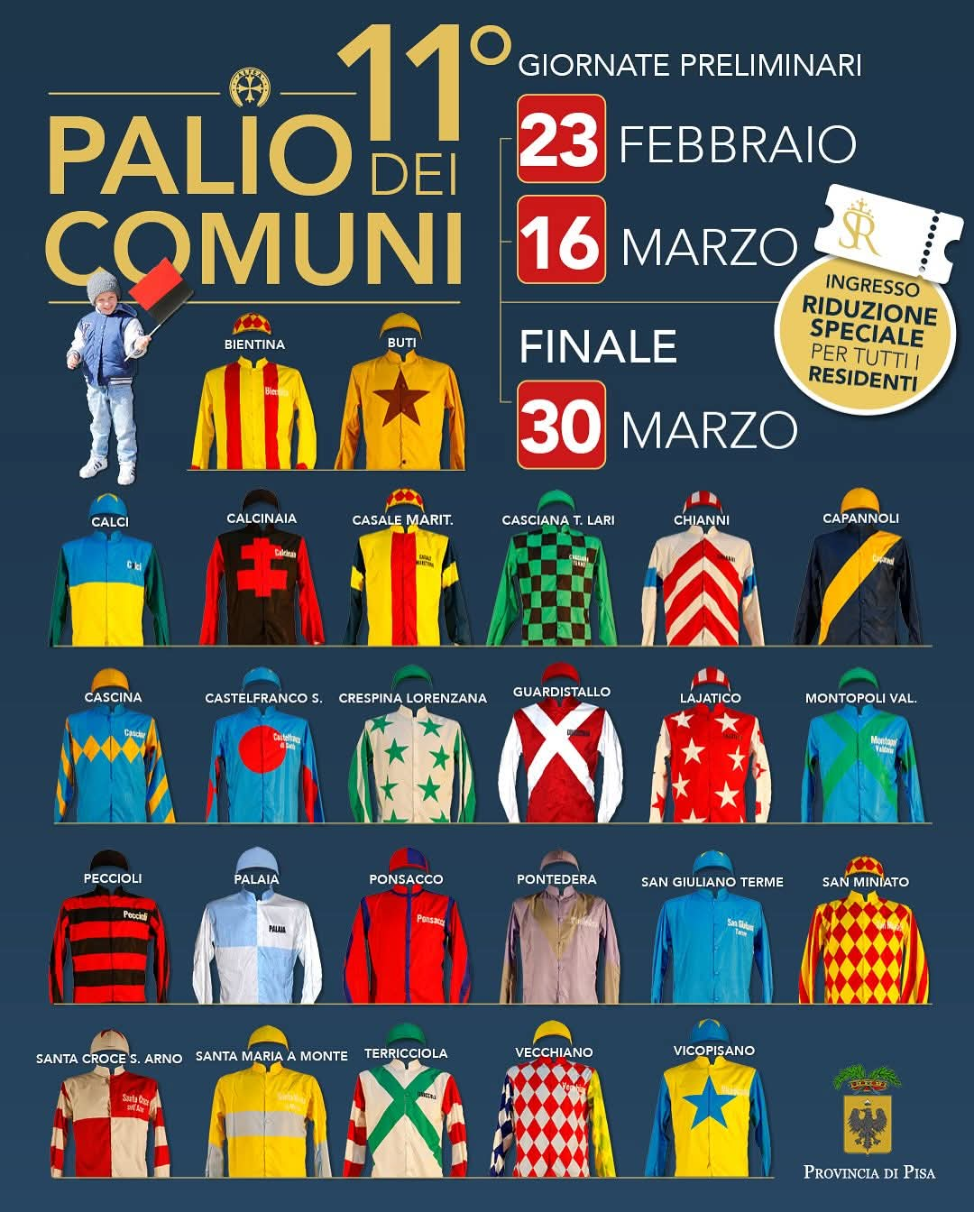 Palio dei Comuni, domenica 23 prima giornata preliminare