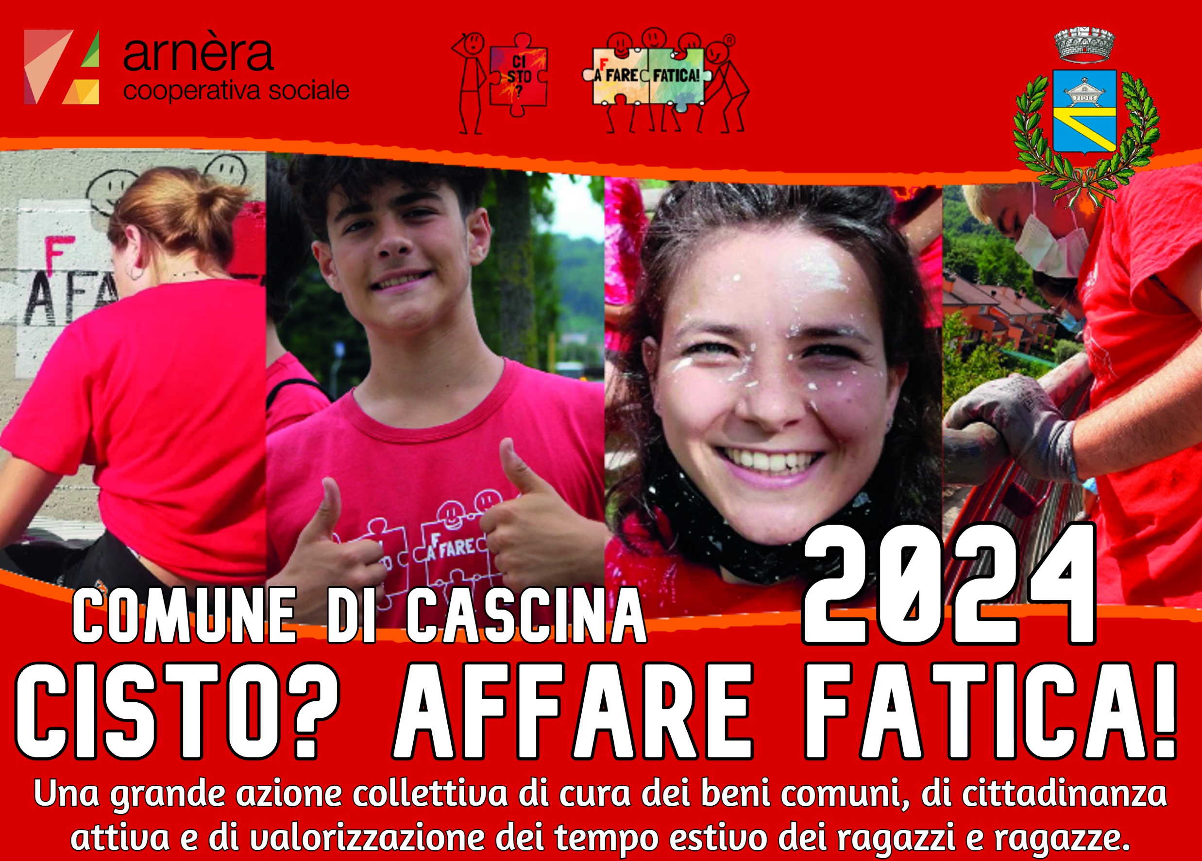 Progetto "Ci sto? Affare fatica! Verso l'Italia". Un'iniziativa rivolta ai ragazzi e alle ragazze cascinesi.