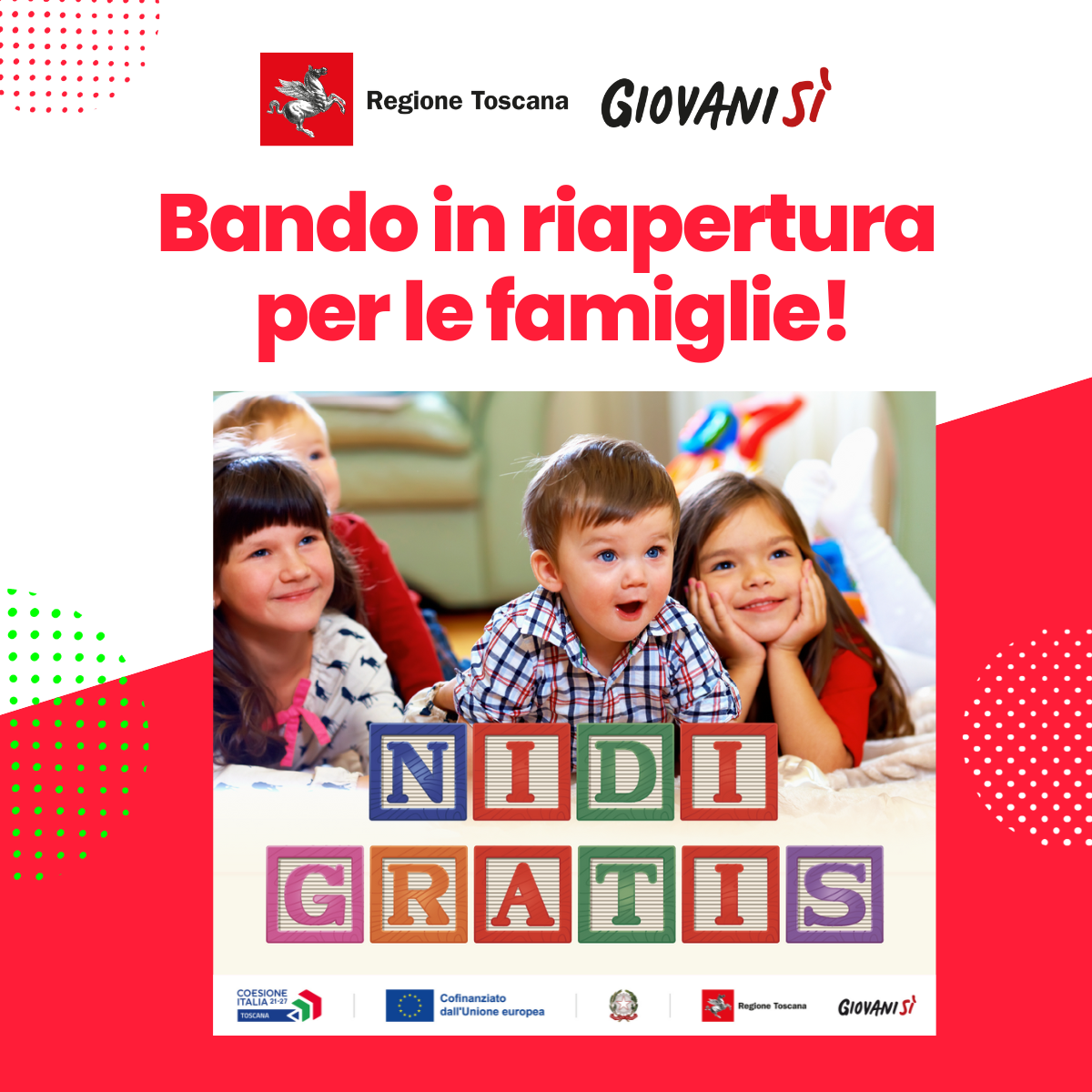 Nidi Gratis, riapre il bando