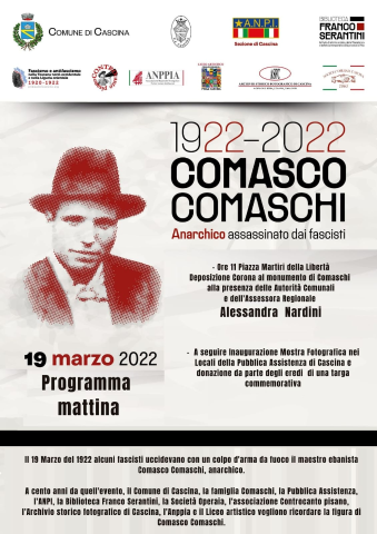 1922- 2022 Comasco Comaschi- Anarchico assassinato dai fascisti