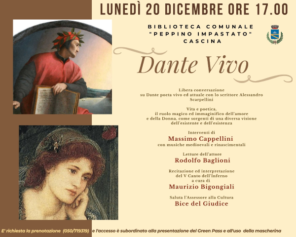 " Dante Vivo" viaggio poetico musicale con Alessandro Scarpellini