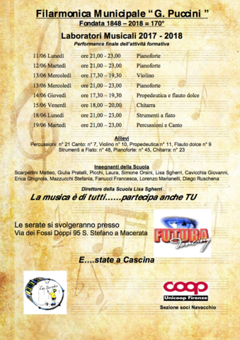 Saggi musicali della filarmonica "Puccini"