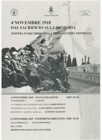 Evento 4 novembre 1918 - Dal sacrificio alla memoria