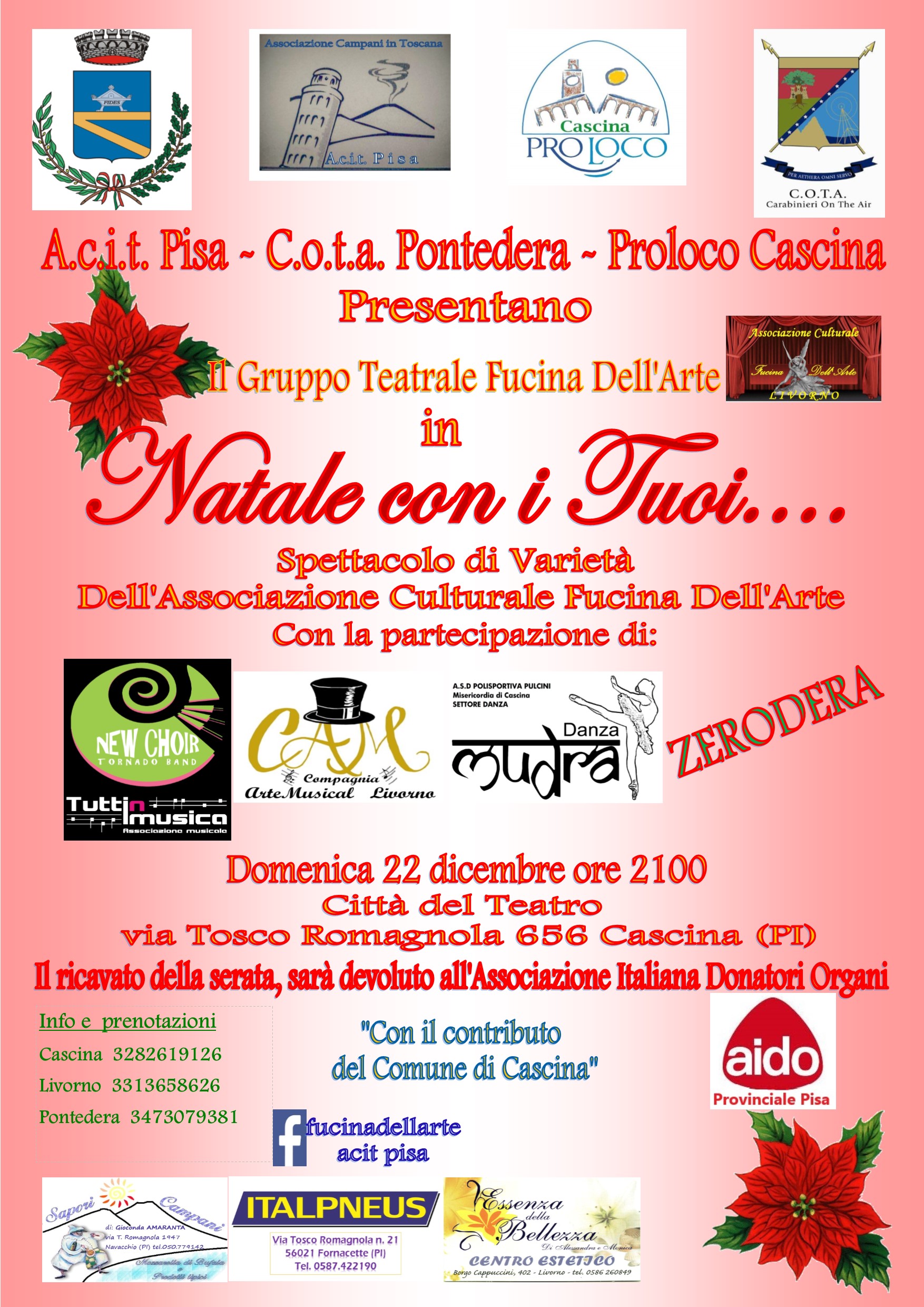 Natale con i Tuoi…  22 dicembre 2019 ore 21 alla Città del Teatro