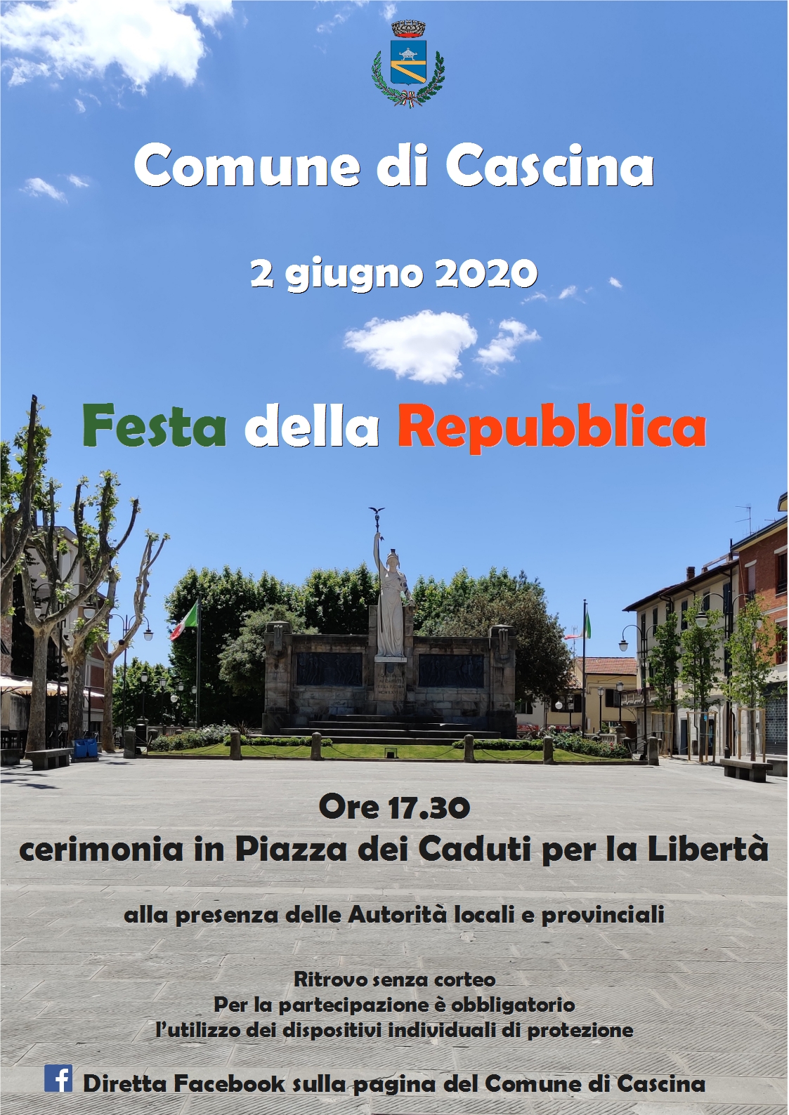 Spostato l'orario della cerimonia per la Festa della Repubblica
