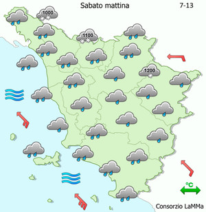 Meteo - Criticità gialla per maltempo nel fine settimana