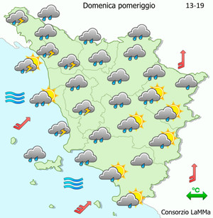 Meteo:  pioggia in arrivo. Criticità gialla per domenica 11 marzo