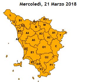 Vento forte in arrivo: allerta arancio per mercoledì 21 marzo