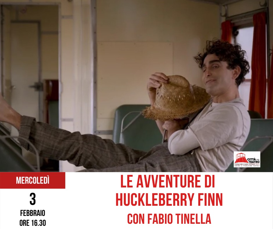 Mercoledì 3 febbraio ore 16.30 spettacolo "Le avventure di Huckleberry Finn" .