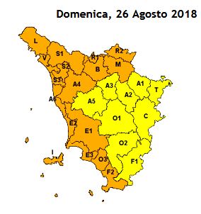 Meteo - Allerta arancione per piogge e temporali 