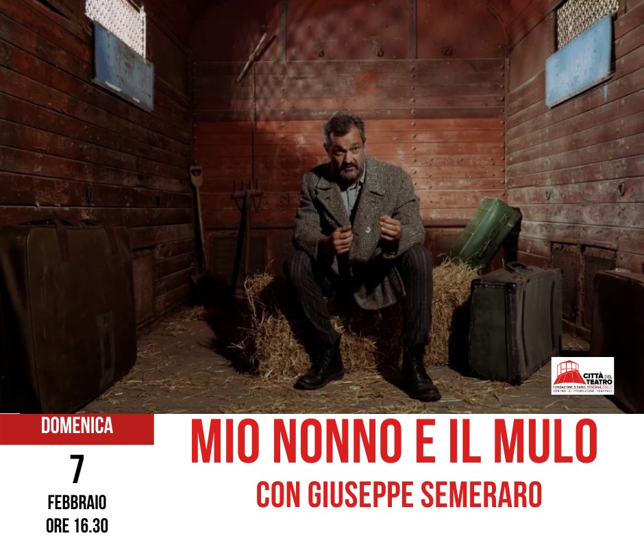 Domenica 7 febbraio 2021 ore 16.30 spettacolo "Mio nonno e il mulo".