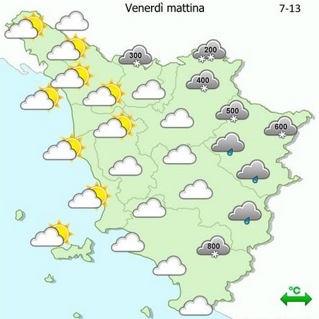 Meteo: criticità gialla per vento venerdì 14 dicembre