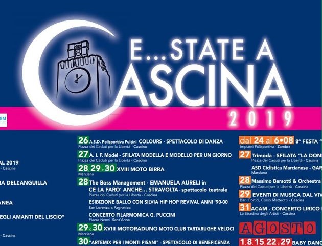 E...state a Cascina: tutti gli eventi dal 28 al 30 giugno